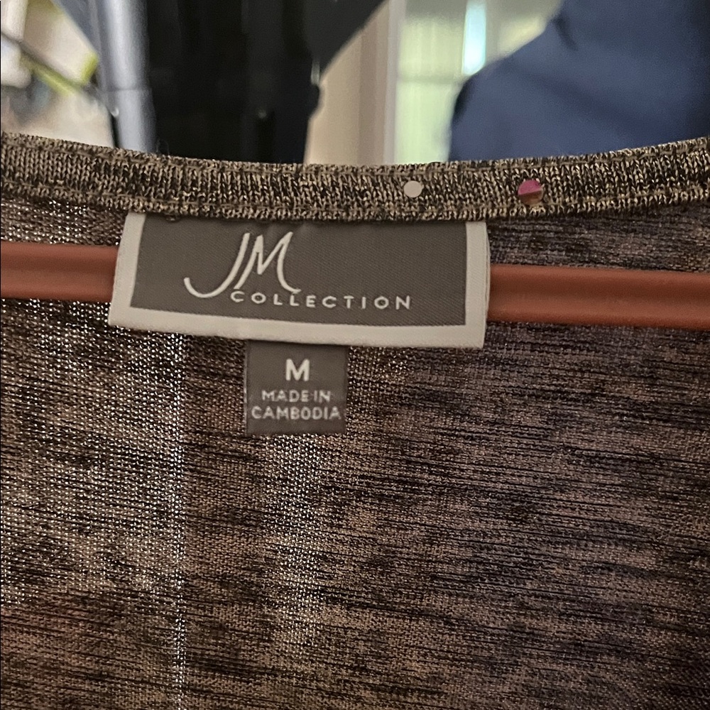 JM Collection Metallic Knit Top - Picture 2 of 5